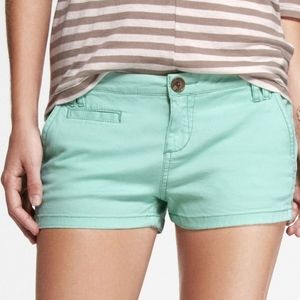Express Sea Green Shorts